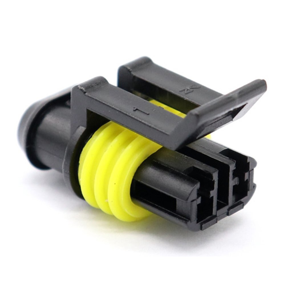 10 Kit 2 Pin Way Sealed Waterproof Electrical Connector Plug Terminal Connector Plug Set For Motorcycle Scooter Truck Boat