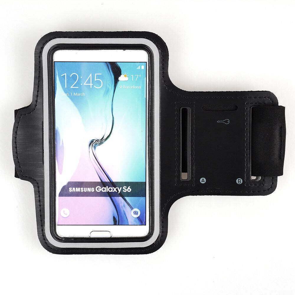 6" Running Sports Armband For iphone 7 8 6 6s Plus X XR XS MAX XiaoMi 9 SE A2 A1 Samsung S8 S9 Note 8 S10E S10 Cover Nylon Pouch: Black 1