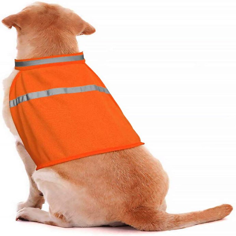 Dog Reflective Vest High Visibility Adjustable Strap Safety Jacket Keep Your Dog be Seen and Safe from Cars & Hunting Accidents