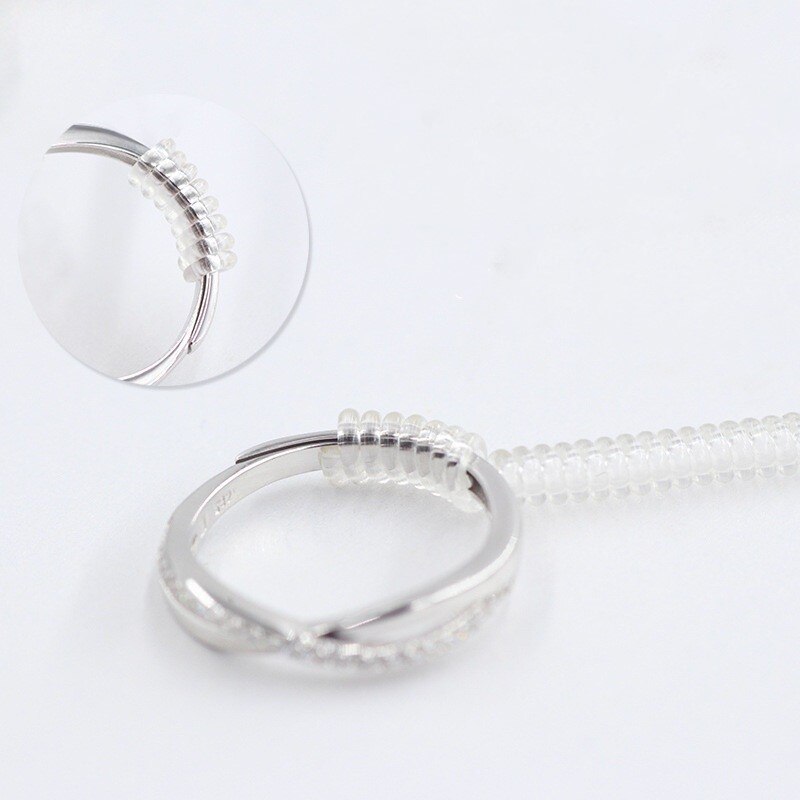 Neue Pop DIY Schlüssel Minderer Schmuck Schutz Transparente Frühjahr Seil Ring Größe Erzähler Größenänderung Werkzeuge Jahrgang Spirale Basierend