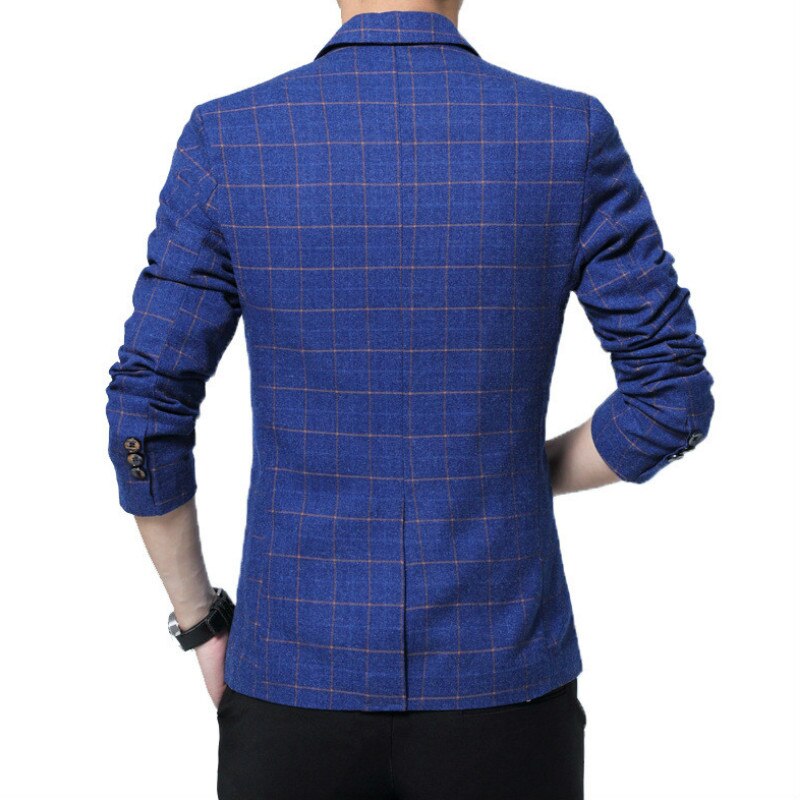 Men's Casual Suit Slim Business Jacket Men Casual Single Button Mens Suits Blazer Coat