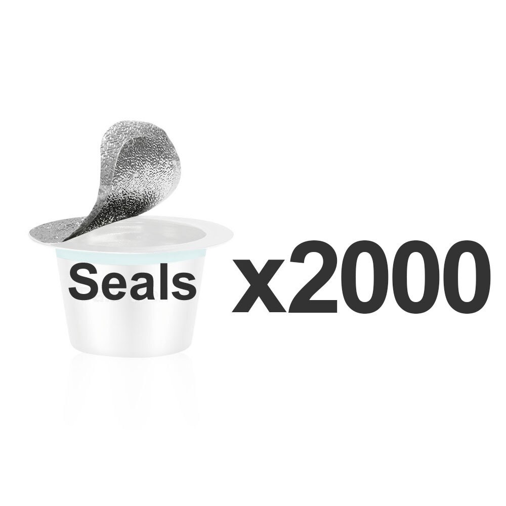 10 Pods 100 Seals Stainless Steel Nesspreso Refillable Capsulas Nespresso Coffee Capsule Pods Reusable Nespresso Coffee Filters: 2000PCS x Seals