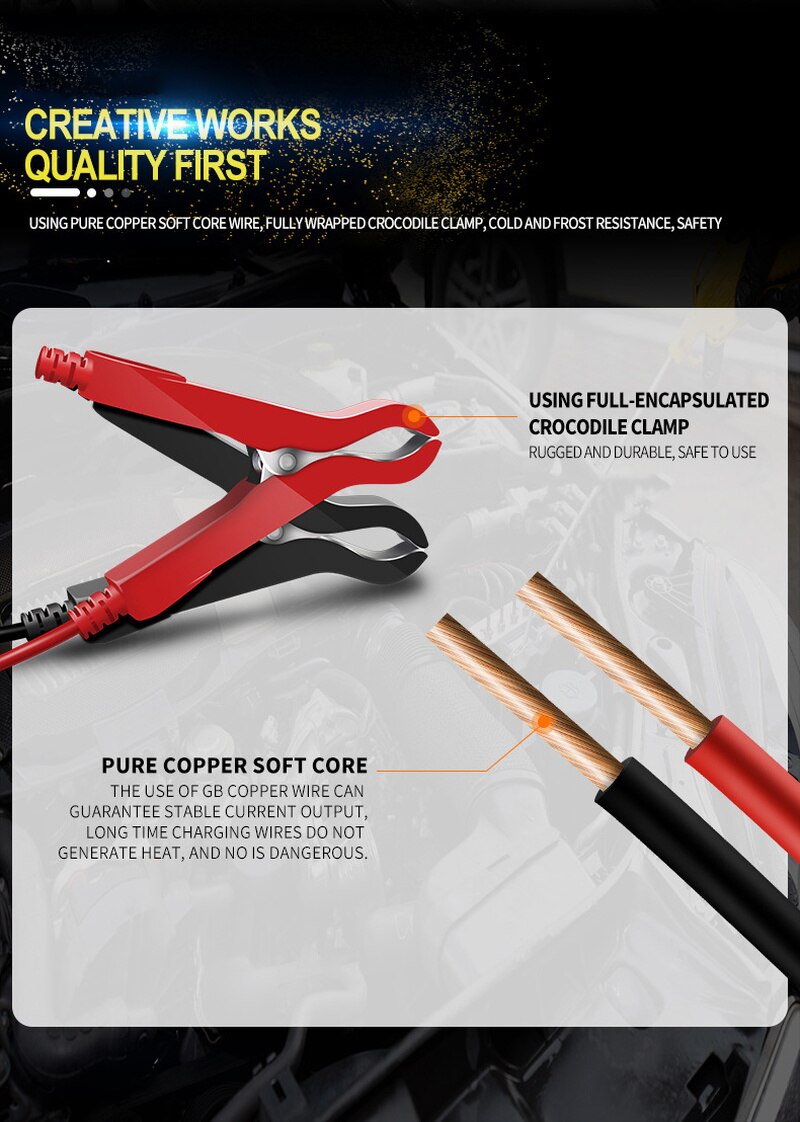 12/24V 8A Smart Auto Acculaders Draagbare Automatische Acculaders Auto Motorfiets Grasmaaier Boot Rv Suv atv Lood-zuur