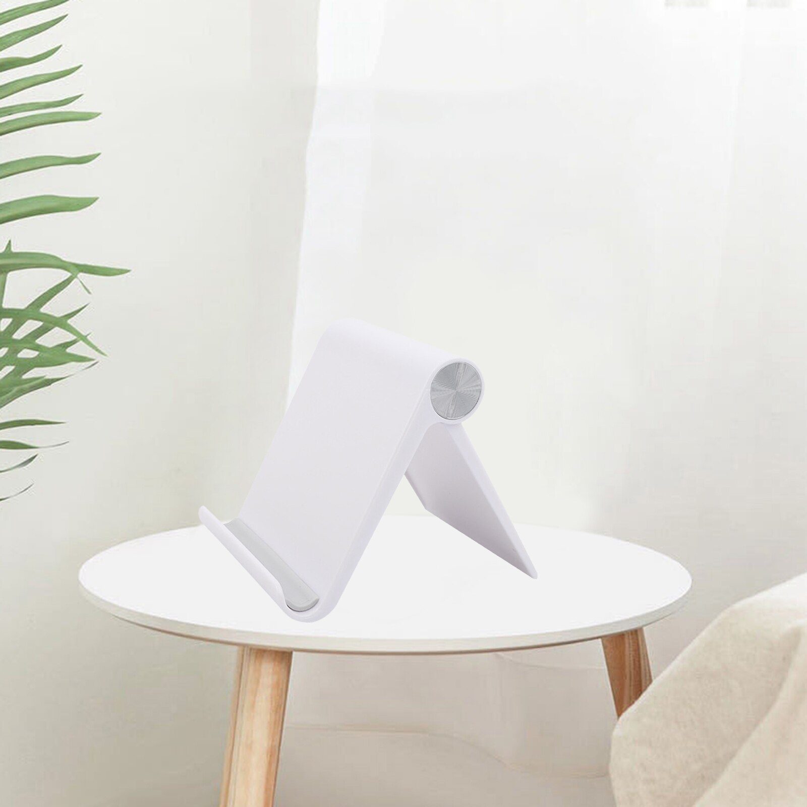 Universal Adjustable Book Phone Tablet Stand Cookbook Holder Desk for iPad: White