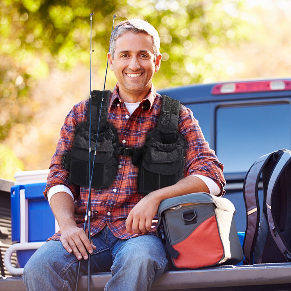 Multi-pocket Outdoor Travel Backpack Fishing Vest Breathable Mesh Adjustable Photography Waistcoat Jacket