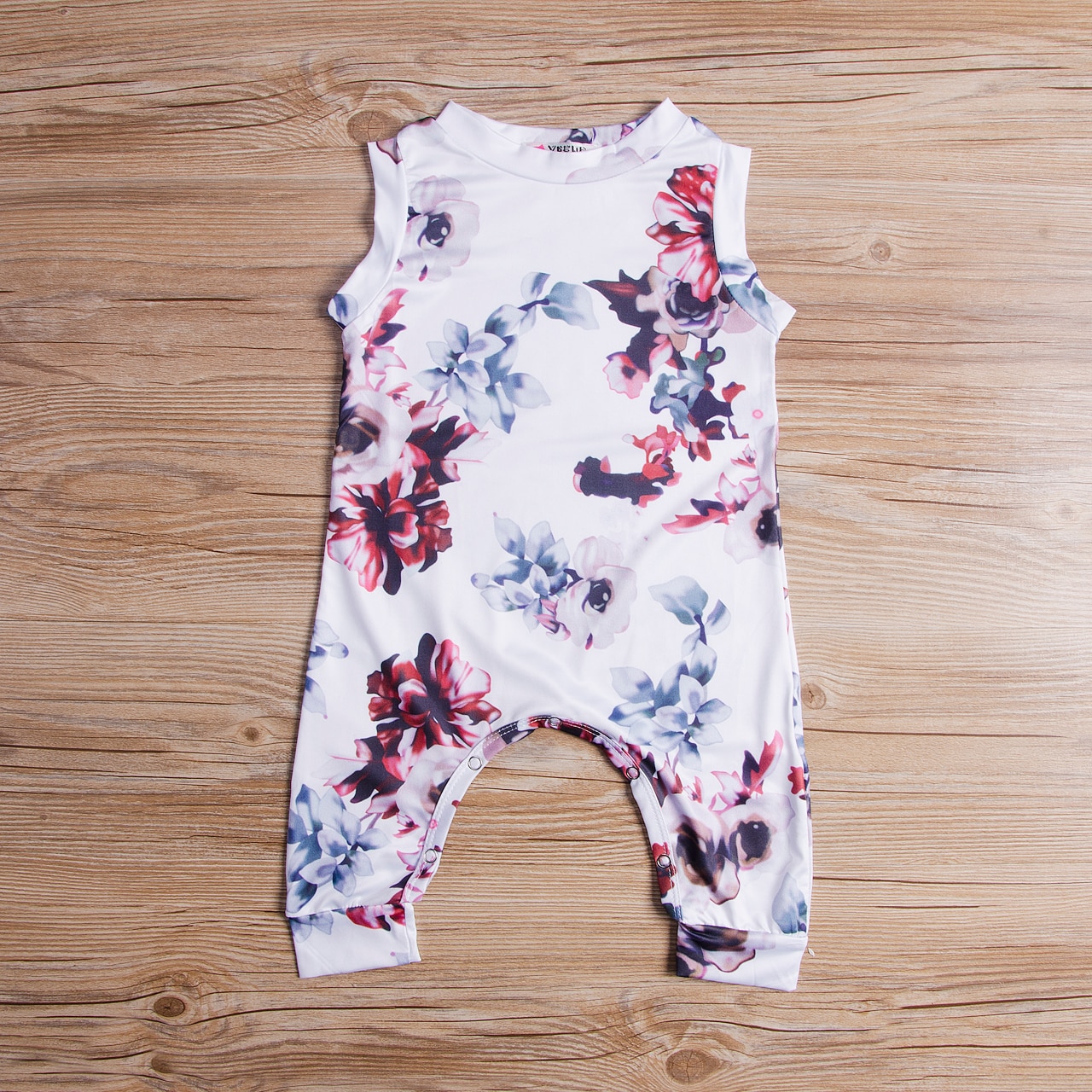 Baby Boy Girl Sleeveless Peony Flower Romper Newborn Floral Cotton O-Neck Rompers Toddler Summer Casual Outfits 0-24Months