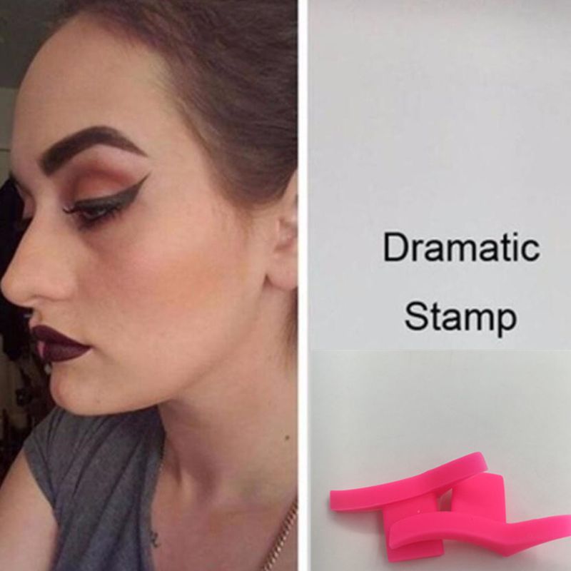 2Pcs/Pair Cat Eye Winged Eyeliner Template Stamps Silicone Wing Shape Cosmetic Makeup Stencil Tools