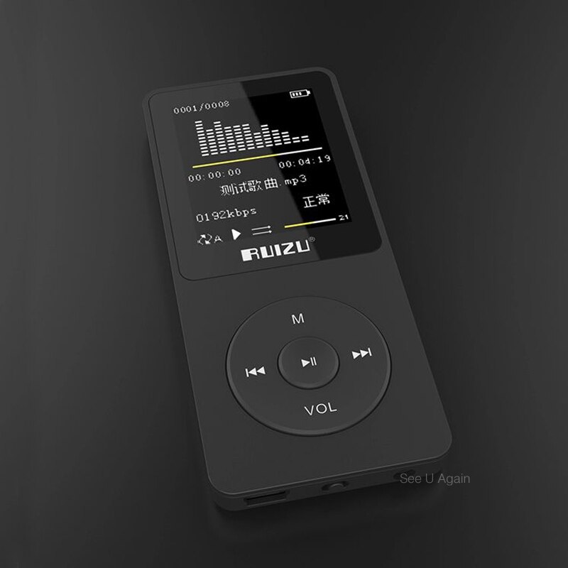 RUIZU X02 lettore MP3 ultrasottile con schermo Mini lettore musicale 4G supporto Radio FM registratore vocale E-book lettore Audio Video Walkman