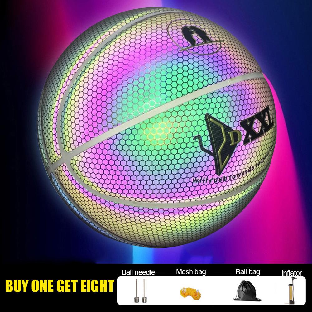 Pu lysende basketball sæt lys op basketball udendørs nat spil basketball gade glødende træningsværktøj