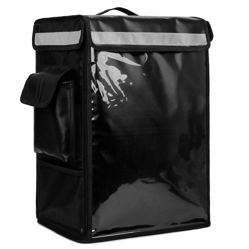Insulated Pizza Backpack, Large 42L Food Backpack Reusable Thermal Bag Foldable Thermal Pack Lunch Warmer Bag: 58Lblack