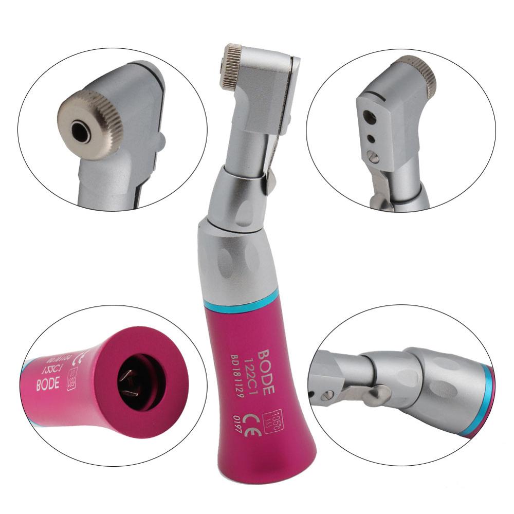 Dental Low Speed Handpiece Air Turbine Contra Angle Dental Handpiece 1:1 Ratio Pink Bode