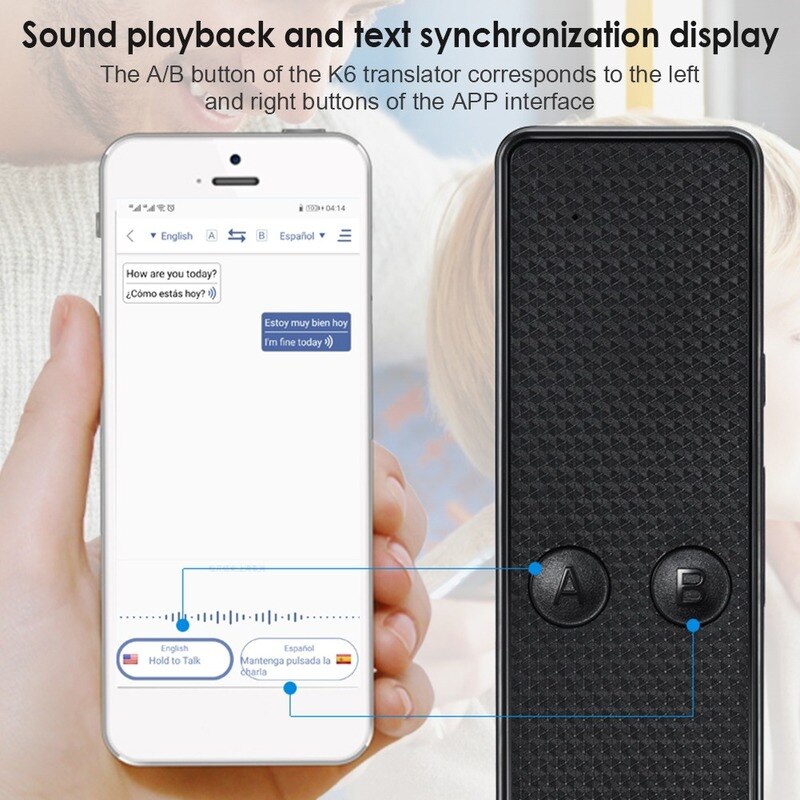 Portable WiFi Voice Translator Intelligent Real-Time Instant Voice Translator 68 Languages for Business Meetings Learning Travel