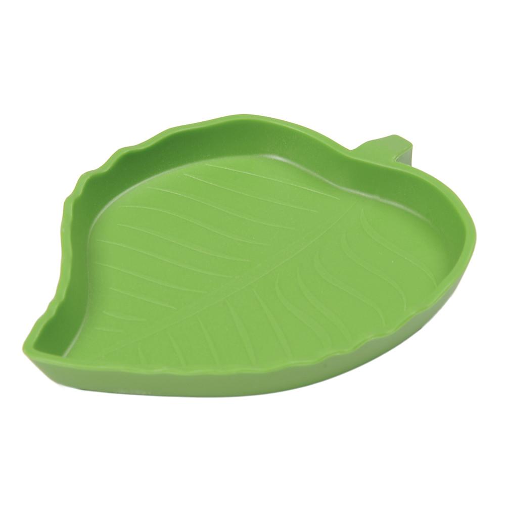 Bladform reptil vann matte fett bolle plast gekko måltid orm reptil mater skål s/m