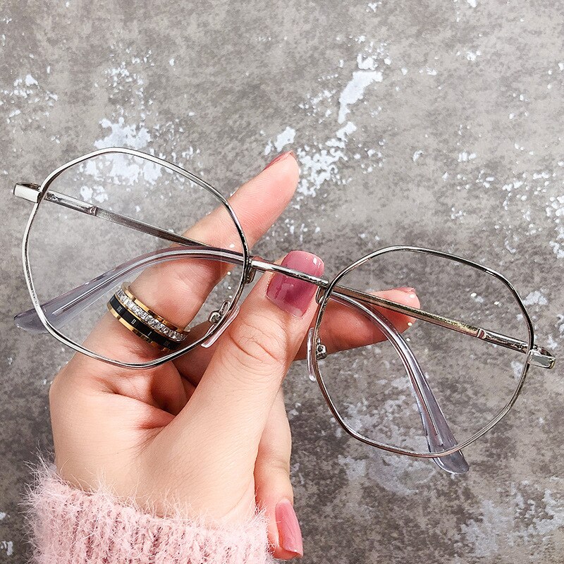 Transparent Computer Glasses Frame Women Men Anti Blue Light Round Eyewear Blocking Glasses Optical Spectacle Eyeglass: color 1