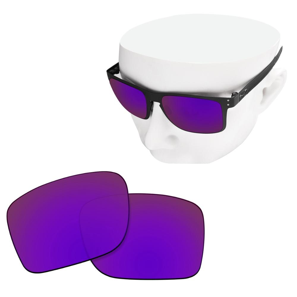 OOWLIT-verres de remplacement en Polycarbonate | Anti-rayure, pour lunettes de soleil polarisantes-Oakley Holbrook métal OO4123: Purple Non Polarized