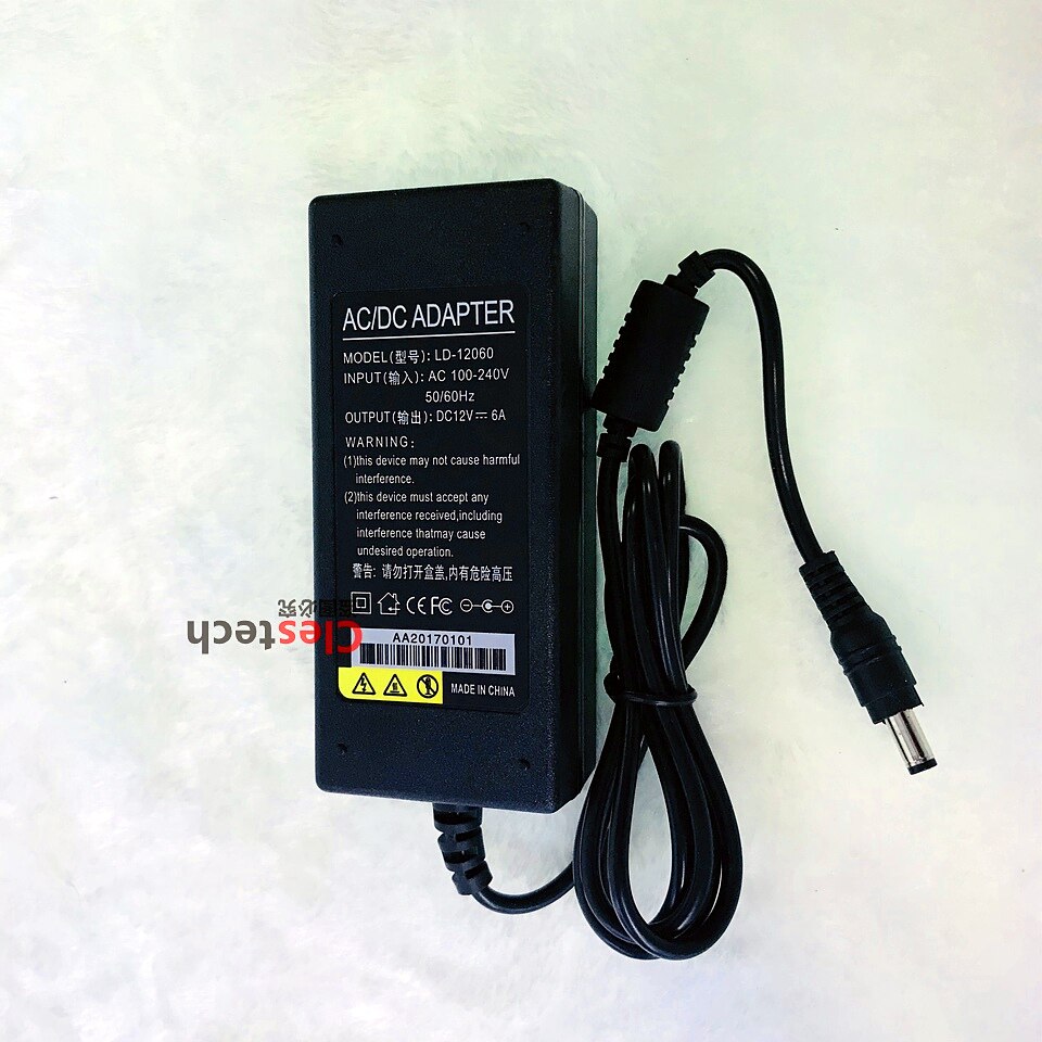 11.11sale 12V6A power adapter 4 out AC/DC Adaptor 100V-240V Converter Adapter Power Supply EU/US/UK Plug to 4 Male Power Splitte