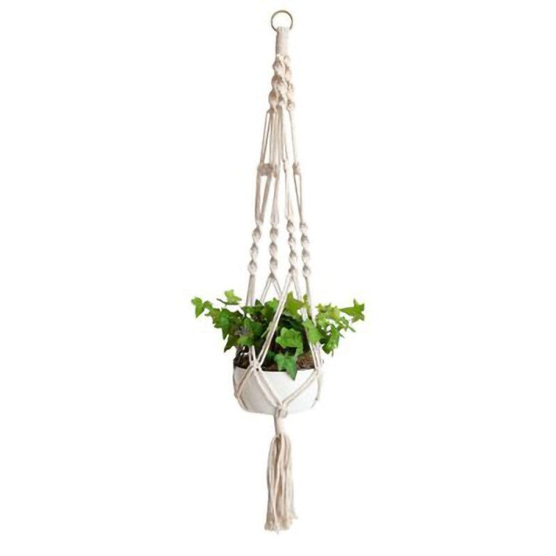 Handgemaakte Geknoopte Macrame Plant Hanger Bloem/pot Hanger voor Wanddecoratie Countyard Tuin