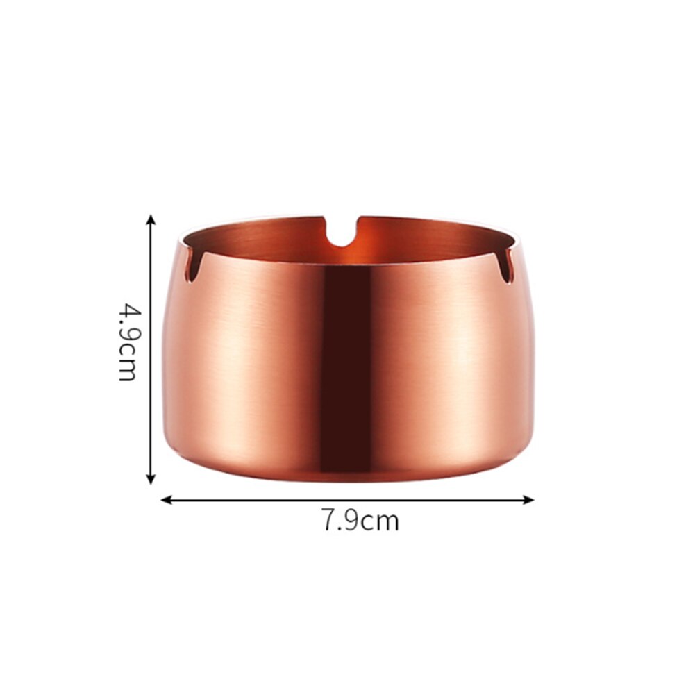 Asbak van roestvrij staal met vergulde afwerking - geschikt voor internetcafés, restaurants, hotels en thuisgebruik: Rood