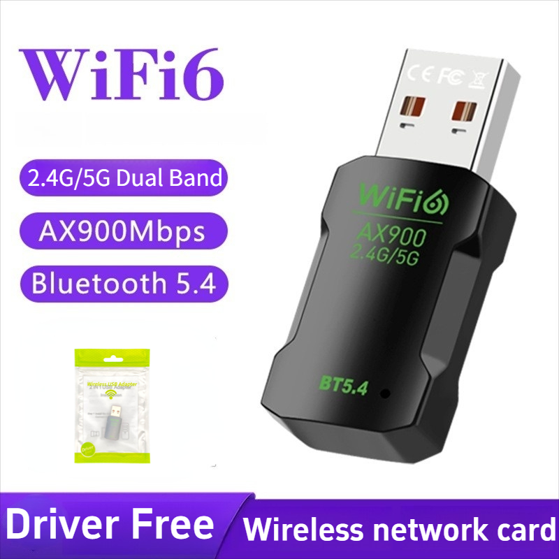 AX900 Bluetooth 5.4 USB-Adapter WiFi 6 Mini-USB-Dongle 5G/2,4G Dualband WiFi6 Netzwerkkarte Drahtloser Empfänger Treiber kostenlos für PC