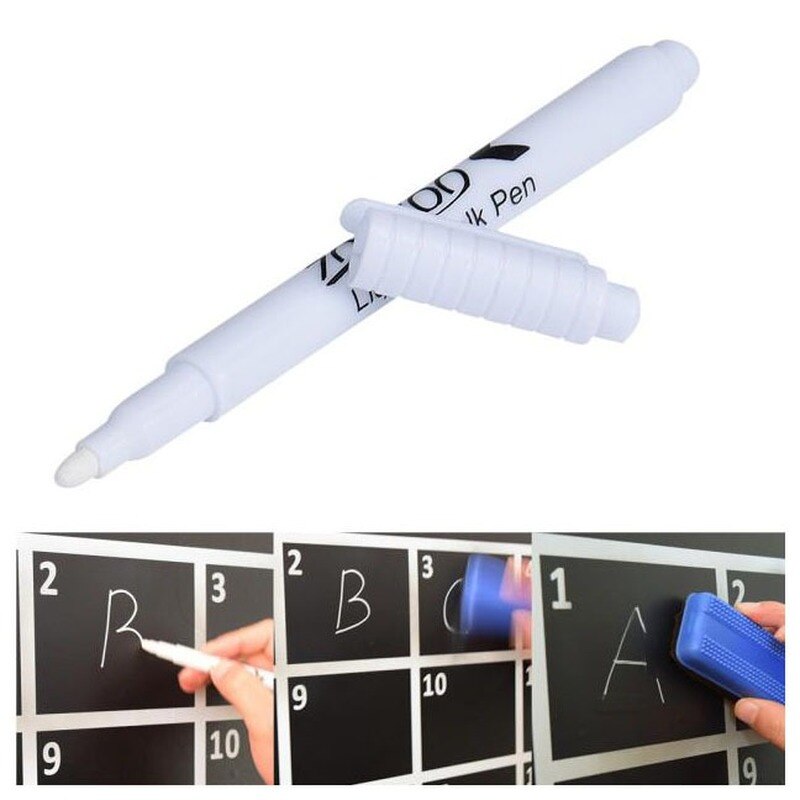 3/10Pcs Witte Vloeistof Krijt Uitwisbare Pen Marker Voor Ramen Elektronische Schoolbord Krijtbord Venster Witte Pen Krijt marker