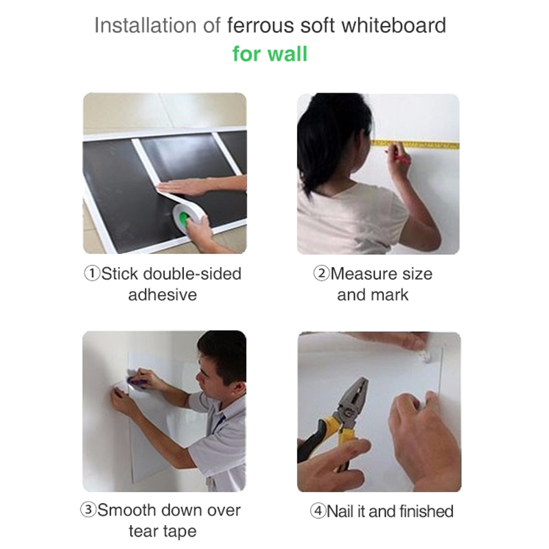 Pegatina de pared decoración pizarra magnética suave imanes pizarra borrable pizarra magnética rotulador de oficina pegatinas para pared