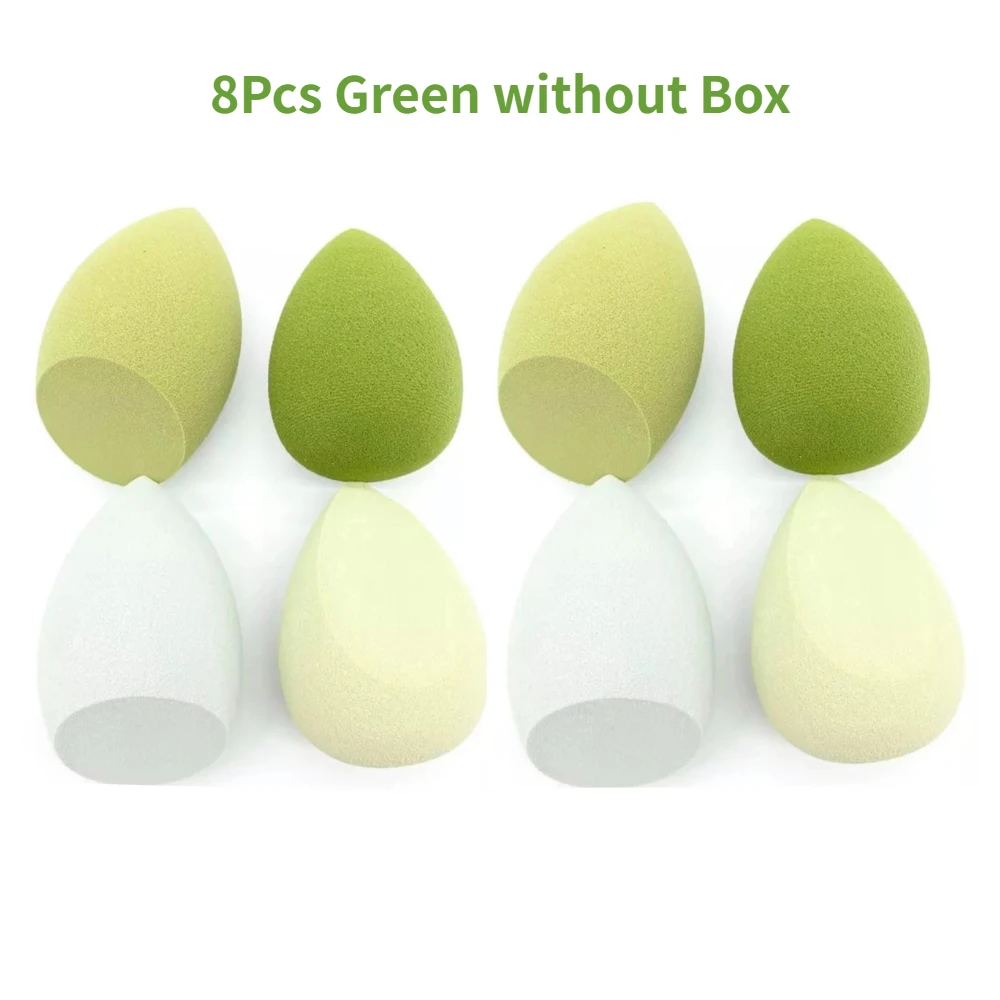Esponja de maquillaje para mujer, licuadora, huevo de belleza, esponja cosmética, esponjas suaves para base en polvo, accesorios de maquillaje, herramientas de belleza, 4/8 Uds.: Azul