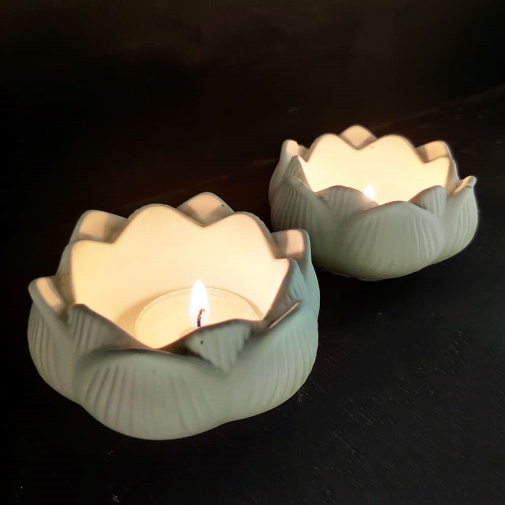 Moule porte-bougie en Silicone, en résine époxy, pour bricolage, en argile, en béton