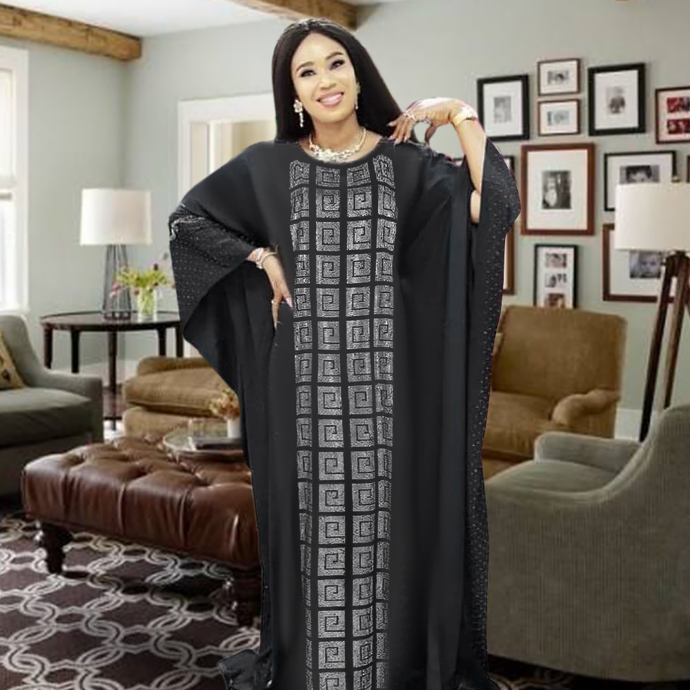 Md Afrikaanse Jurken Voor Vrouwen Ankara Lange Jurk Plus Size Bazin Dashiki Gewaad Zuid Afrca Dames Kleding Boubou headtie