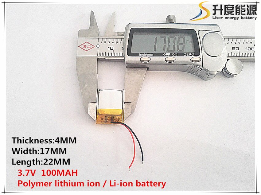 Celdas de batería recargables de iones de litio, 3,7 V, 100mAh, 401722, para Mp3, MP4, MP5, GPS, móvil, bluetooth