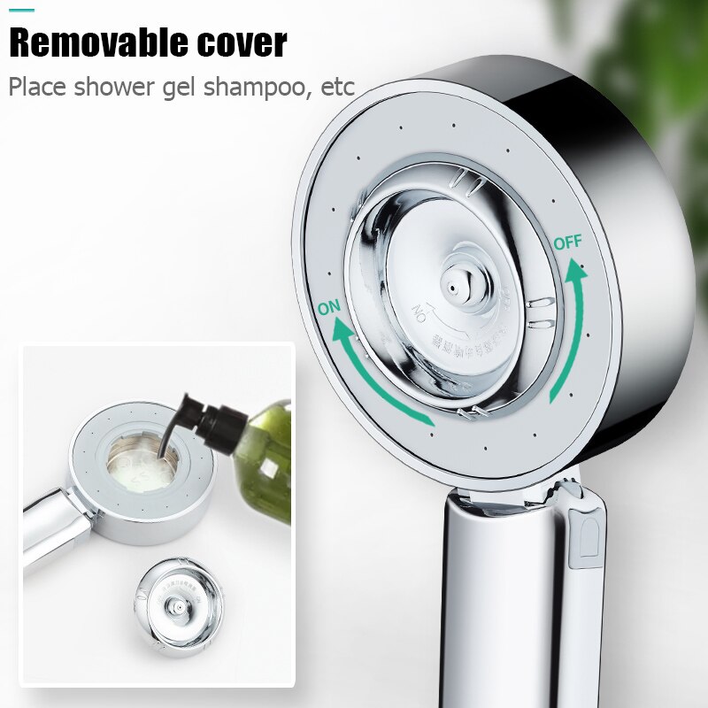 Double Sided Shower Head SPA Nozzle Bathroom Douche Sponsnal Bath High Pressure Handheld Stop Water Saving Booster Shower Head