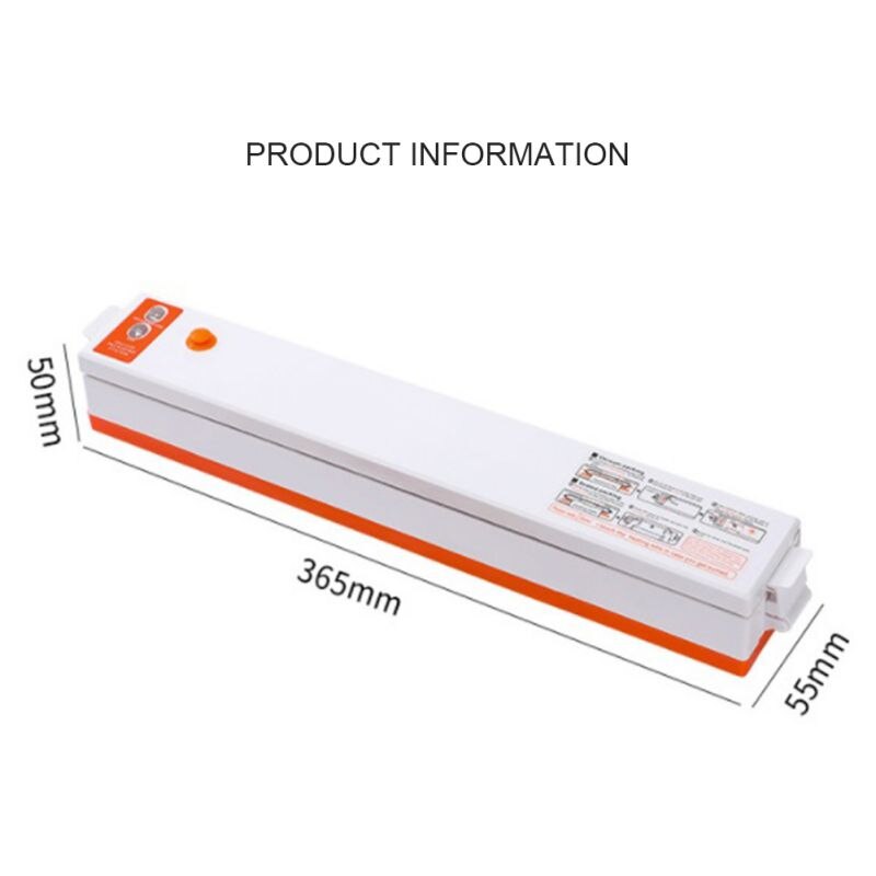 CE Certified Small Automatic Vacuum Packaging Machine Household Food Vacuum Packaging 220V / 110V Film Sealing Machine-110V Oran