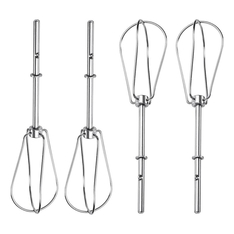 4 Pack Rvs Hand Mixer Turbo Beater Fit Voor Kitchenaid &amp; Whirlpool Mixers - KHM2B, W10490648, KHM5, KHM926