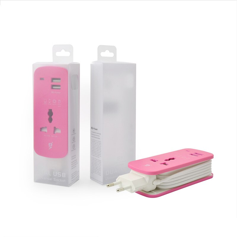 Smart Universal Travel Adapter Power Strip Sockets Adapter with USB Outlet EU Plug Charger 1.5m 5ft Extension Cord