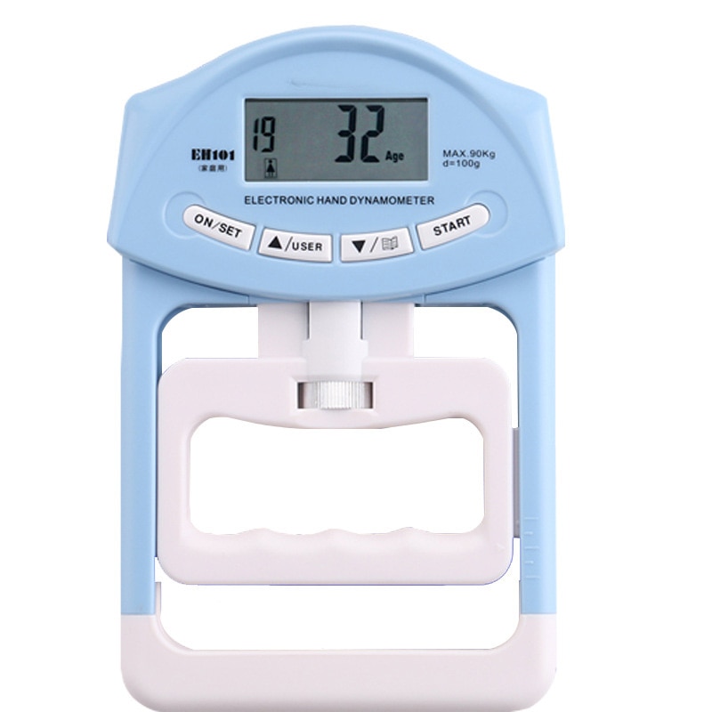 Digital Hand Dynamometer Grip Strength Measurement Meter Auto Capturing Hand Grip Power 200 Lbs 90 KgF EH101 Exam Test Hand Grip