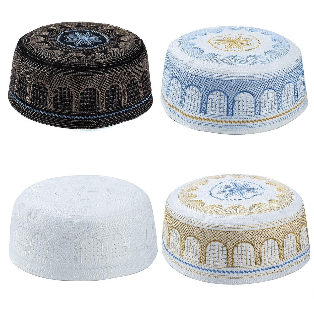 Chapeaux de prière hommes Kippot Musulman islamique turc indien eau casquette kippa Topi Kufi Namaz bonnet Gorro Musulman vêtements islamiques