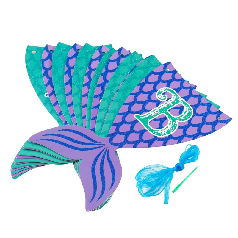 Frigg Little Mermaid Party Banner Happy Birthdat Party Supplies Mermaid Banner Blue Mermaid Balloons Baby Shower Decoration