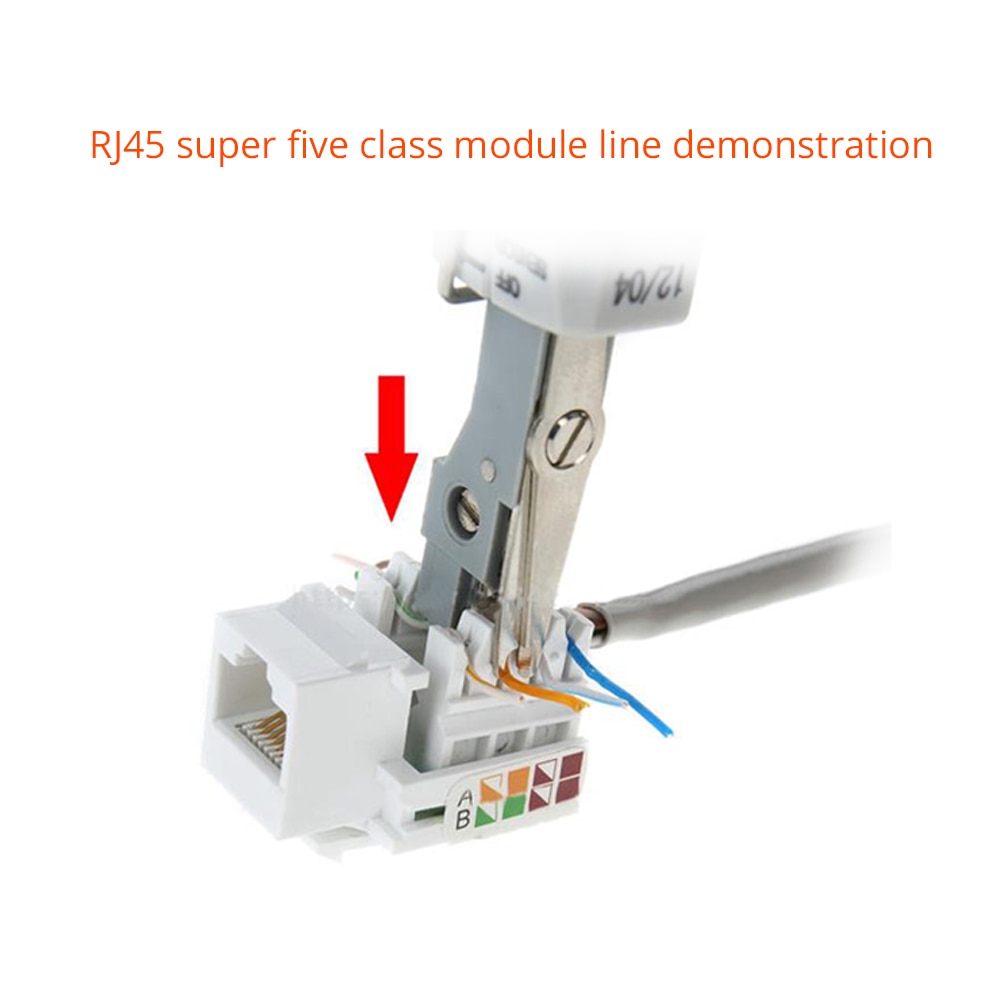 TISHRIC Krone RJ45 crimpadora lsa-plus Cable de teléfono de telecomunicación RJ11 juego de red de punzonado óptico, herramienta de prensado