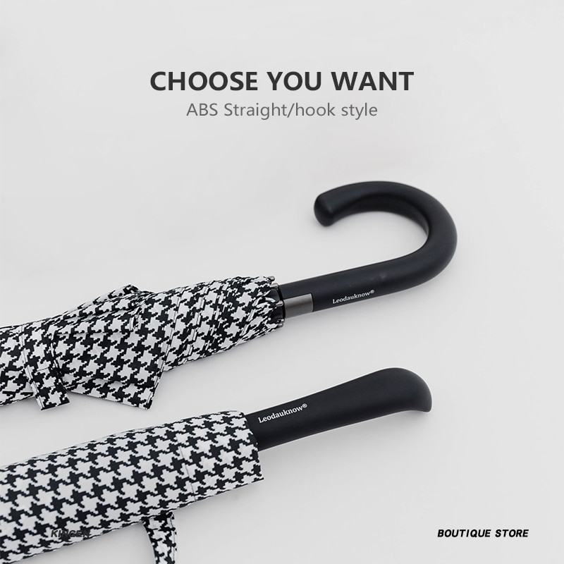 Donna di modo Ombrello pezzato De Poule Ragazze Ombrelli Da Pioggia Donne Resistente Al Vento golf Grande borsa da Viaggio Lungo Signore Ombrello 8K Automatico