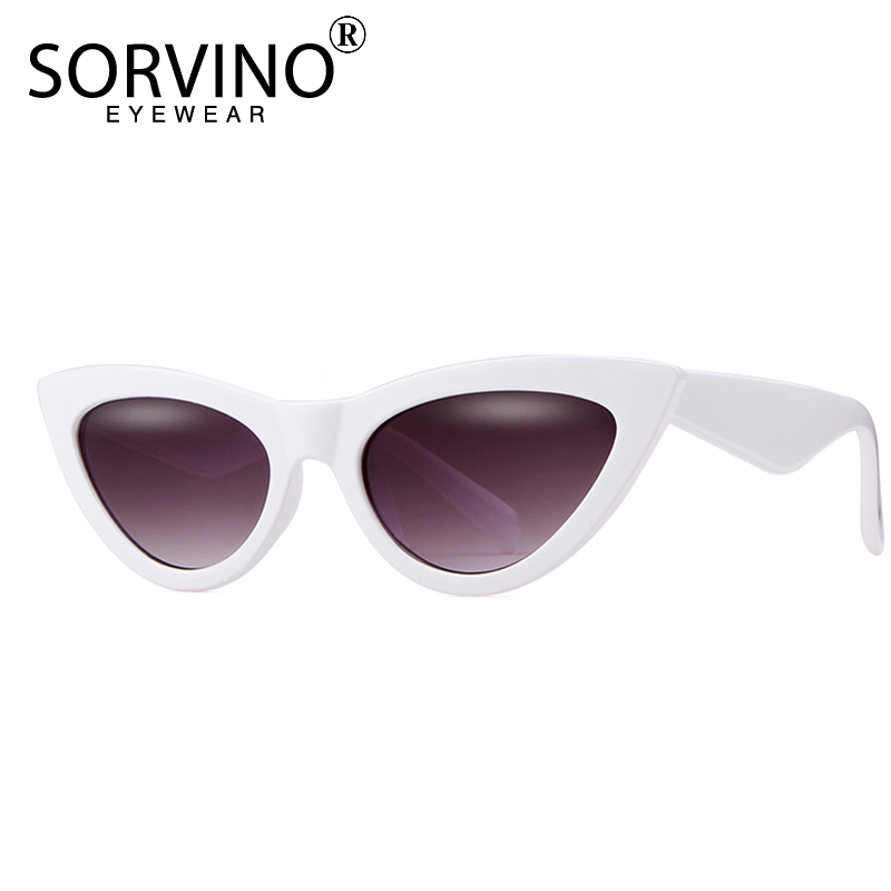 Sorvino Retro Rode Cat Eye Zonnebril Vrouwen 90 S Festival Platte Top Spiegel Cateye Zonnebril Fahion Lady shades N256