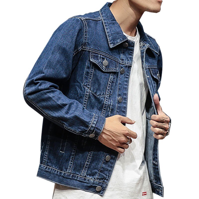 Japanse Herfst Mannen Denim Jas Mode Casual Mannen Denim Jasje Mannelijke Denim Jas
