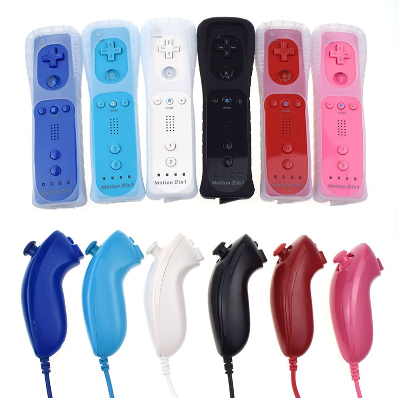 Nunchuk 2 en 1 con Motion Plus para Nintendo Wii, mando a distancia