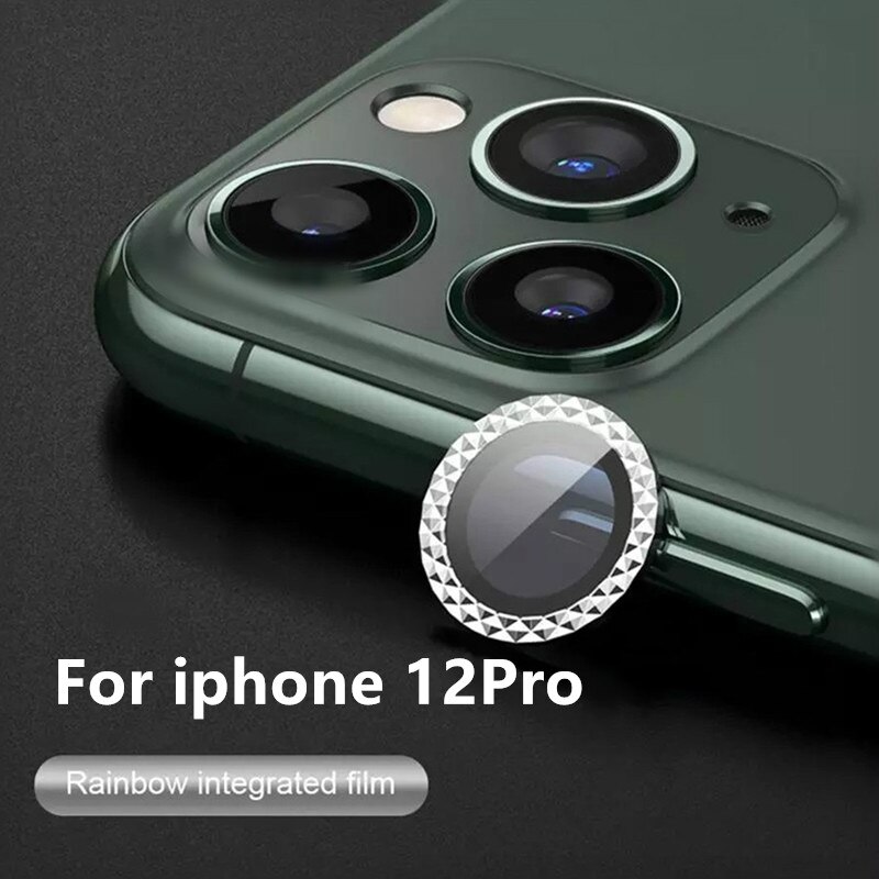 Back Lenses Camera Protector For iPhone 12 11 Pro Max 12Mini Rear Lens Ring Sticker Film Diamond Bling Protective Back Stickers: For iPhone 12Pro