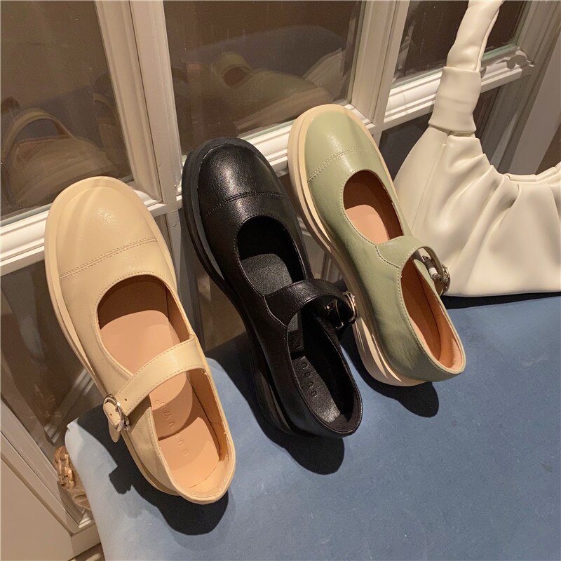 All-match runde tå sko kvinde kvinder slip-on træsko platform modis britisk stil afslappet kvindelige sneakers lejligheder kvinders