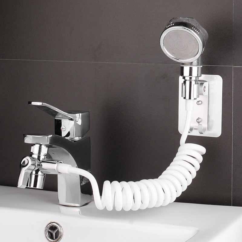 Faucet Shower Set Adjustable Detachable Sink Shower Extension Head Set Quick Connect Faucet Hand Extender for Home Bathroom