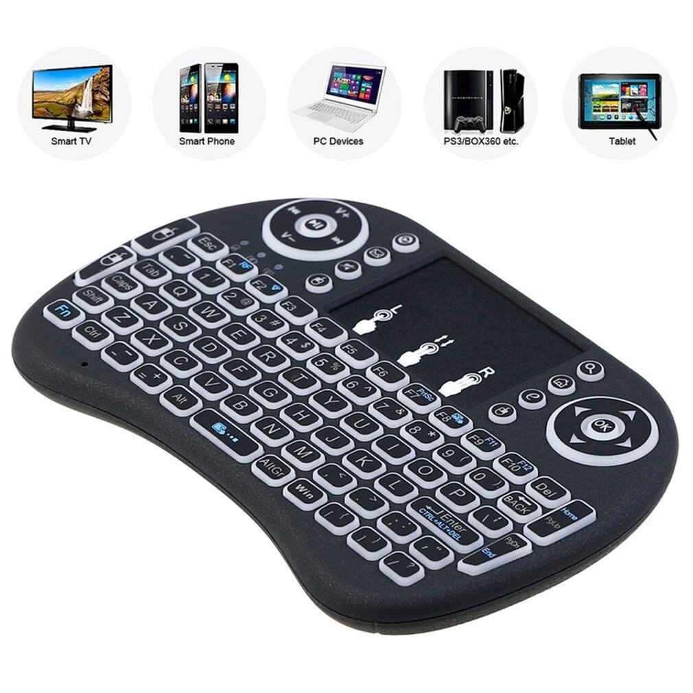 I8 Backlight Mini Wireless Keyboard 2.4Ghz Met Touchpad Toetsenbord Muis Voor Raspberry Pi 3 Rpi 2 Mini Pc Smart tv Android Tv Box
