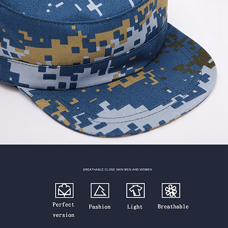 Sombrinha Chapéu Boné de pala Flat Top Impresso Treino Dust-proof Headwear Desgaste Ajustável Outdoor Sports Caminhadas escalada Camping
