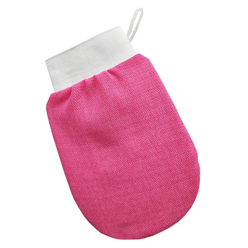 1Pc Marokkaanse Hammam Exfoliërende Mitt Kessa Scrub Handschoen Voorbereiding Duurzaam Douche Scrub Handschoenen Body Facial Tan Massage Mitt: Roze