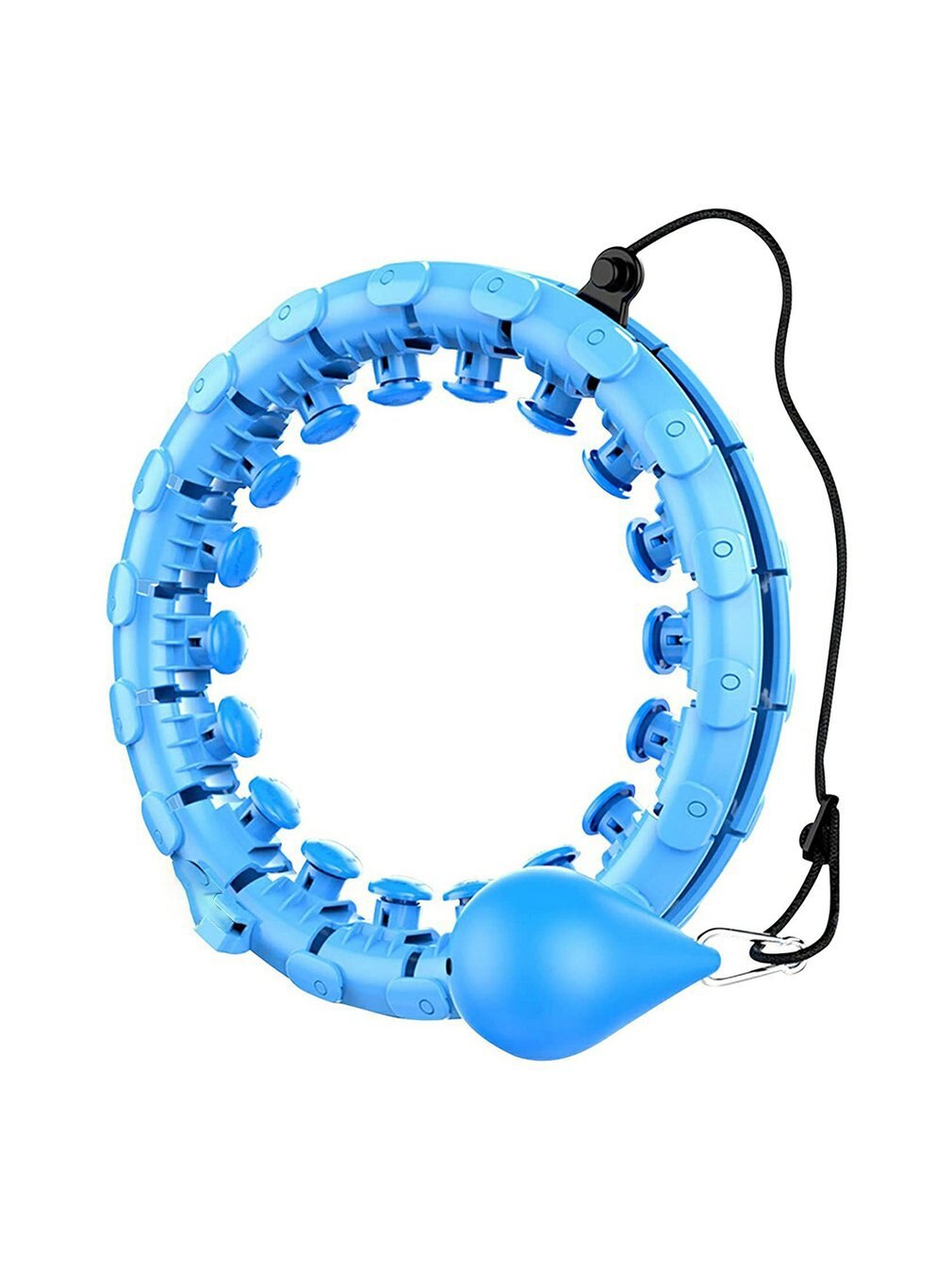 Smart Rolling Ring Intelligent Exercise Fitness Rolling Ring 24 Detachable Sections For Adults Kids With 360 Degree Massage: Blue