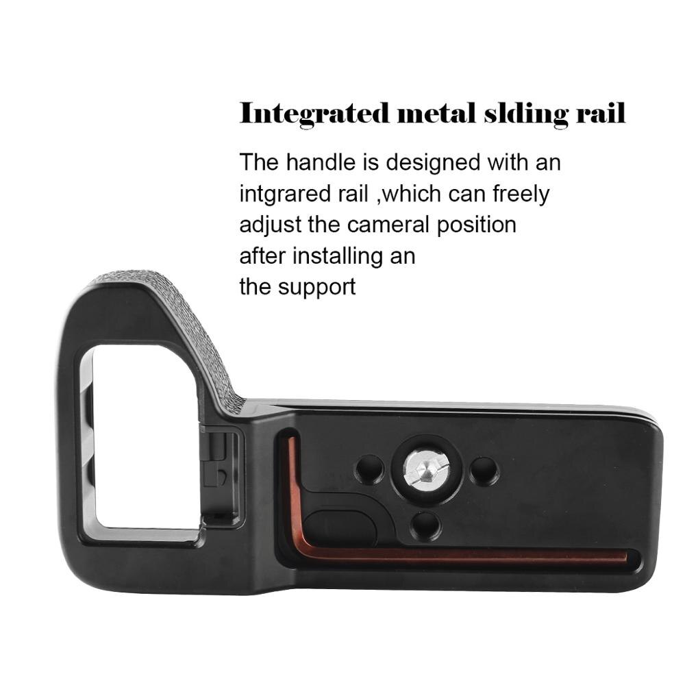 Meike MK-A9II poignée en alliage d'aluminium plaque de dégagement rapide L support pour Sony A7R IV / A7 IV / A9II caméras