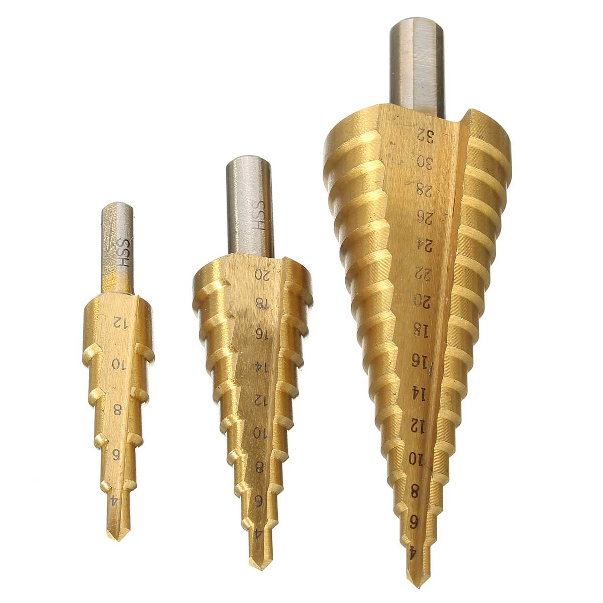 4-12/20/32mm HSS Boor Staal Stap Cone Titanium Coated Set Hole Cutter Taper metrische Kegel Boor Mini Boor Accessoires